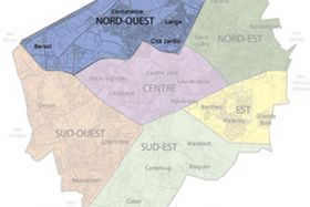 Plan de Gradignan : situation du quartier nord-ouest.